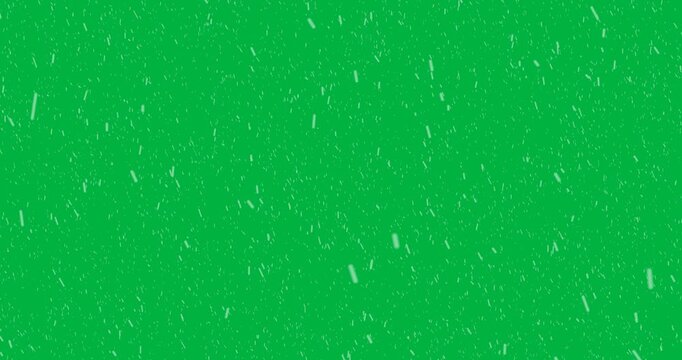 Animation of snow falling in winter on black background