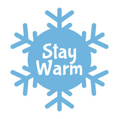 Fototapeta premium Winter snowflake banner with festive phrase. Promotional element for seasonal retail graphics, posters and decoration. Flat vector illustration isolated on white background