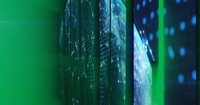 Animation of moving shapes on transparent background