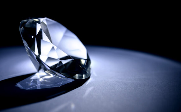 Diamond on dark blue background