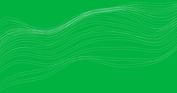 Curved white ribbons flowing on transparent background showcasing technology waveform motion