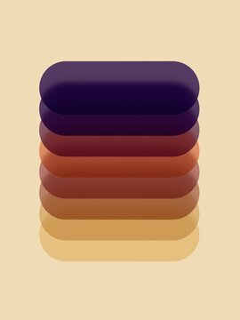 Layered Shapes in Warm Color Tones on a Light Background