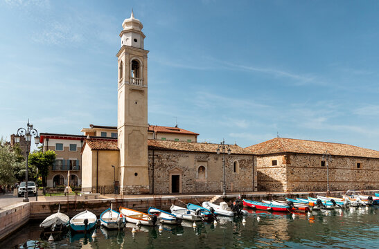 Lazise Harbor and Historic Church