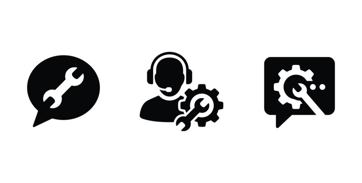 technical support communication and troubleshooting services with tools and gears