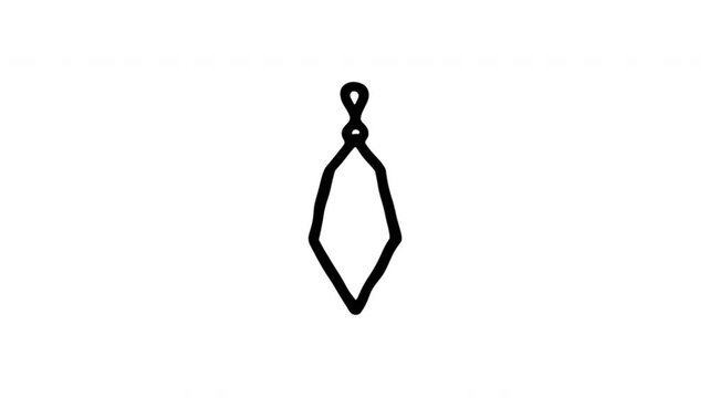 Necktie For Formalwear And Business Attire Hand-Drawn Doodle Animation On Transparent Background. Tie Symbol And Professional Dress Accessory. Seamless Animated Icon. 4K Video Overlay Element.