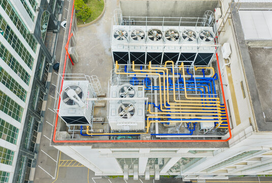 Commercial Industrial Building Rooftop Cooling Tower HVAC System