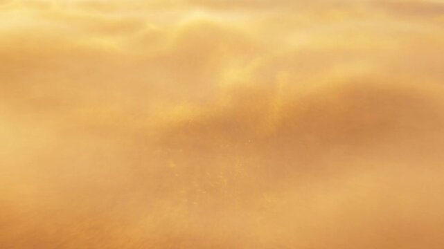 Abstract golden mist flowing across a softly illuminated atmospheric field