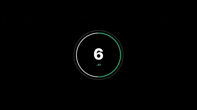 Minimalist Clean Swiss Countdown Timer Overlay Animated on Transparent Background 4K Video