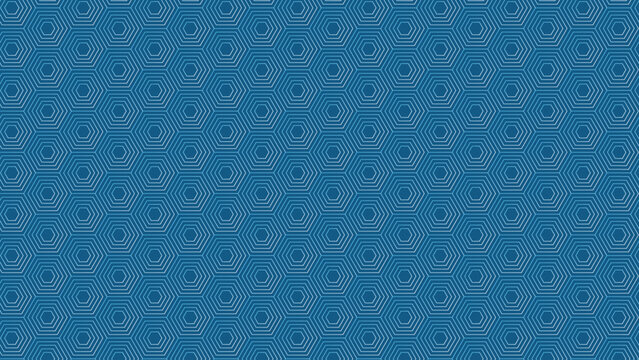 Blue and white hexagonal geometric pattern vector background