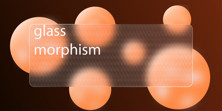 glassmorphism background banner with glass frame template . Realistic Frosted glass morphism effect with blurred abstract gradient  circle shapes. Vector illustration. adobe illustrator tutorial