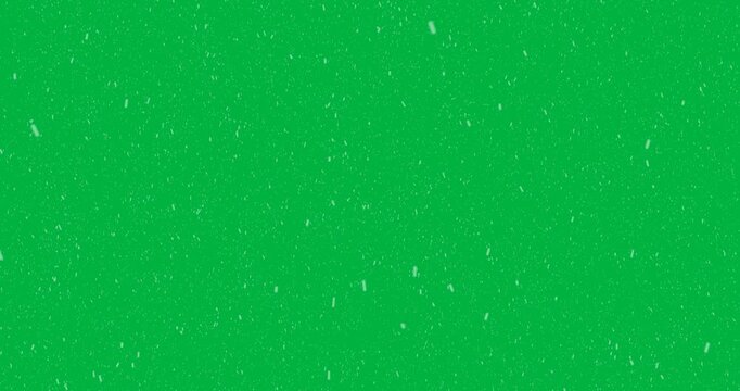 Animation of snow falling in winter on black background