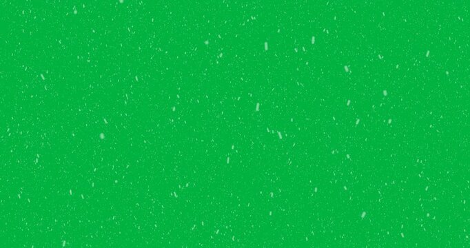 Animation of snow falling in winter on black background