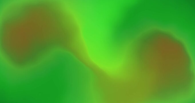 Animation of slow moving organic molten red and green blurred shapes