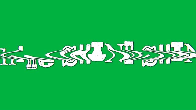 Animation of shine text in white letters in repetition on black background