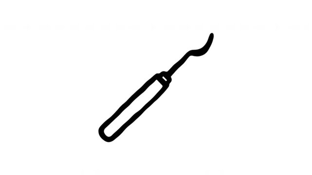 Screwdriver For Fastening And Repair Doodle Animation. Hand Tool And Home Improvement Use. 4K Video Loopable Overlay Element. Hand-Drawn Animated Icon With Alpha Channel.