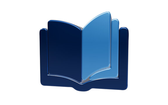 Blue Open Book Icon