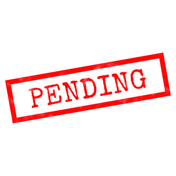 Red pending rubber stamp impression