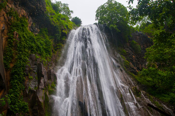 Beautiful waterfall in forest. © CRSHELARE