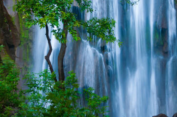 Beautiful waterfall in forest. © CRSHELARE