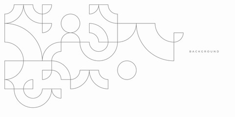Plakat Abstract geometric technological background. Vector creative design.
