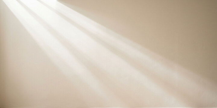 Soft light beam hitting a beige wall surface with sunlight warm light minimalist background interior natural diagonal backdrop daylight contrast structure architecture
