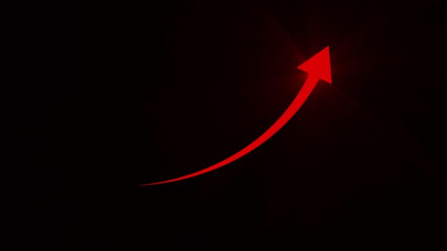 Hand Draw up Arrow With Scribble Animation. Arrow curve growth animation alpha channel. Arrow on transparent background. Different shape arrow icon set. Animation of 4k video.