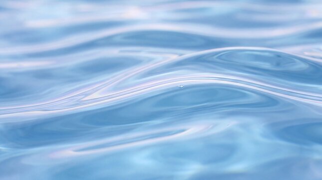 Blue Water Surface with Soft Ripples and Waves