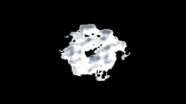 Spiky powder white smoke cloud burst transition with transparent alpha channel, 4k realistic vapor puff blast explosion video overlay, seamless looping motion graphic visual effect element