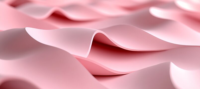 Minimalist Light Pink Wave Pattern Graphic Abstract Composition for Artistic Background Design Use