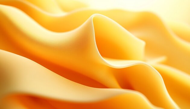 Abstract Flowing Sunflower Yellow Smooth Silk Wave Texture Background for Minimalist Text Displays