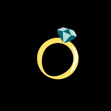 gold ring with diamonds