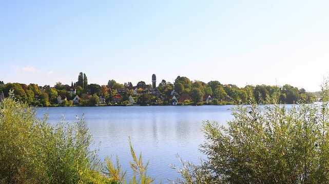 the big ploener lake in germany 4k video