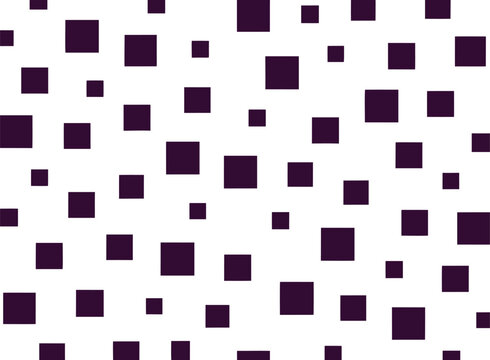 Scattered Black Square Pattern: Seamless Abstract Dark Purple and Black Squares Confetti Vector Pattern Background for Modern Packaging, Stationery, and Web Graphic Design