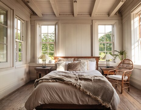 bedroom in period property