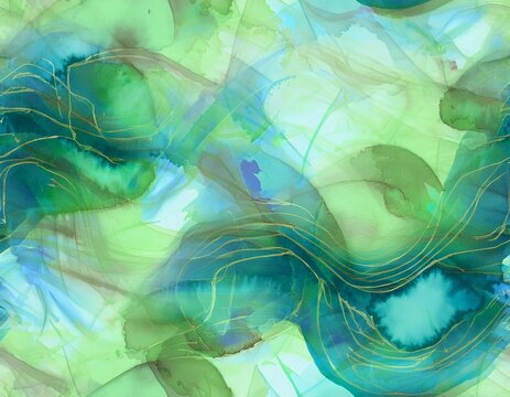 pale gray blue green abstract watercolor drawing sage green color art background for design seamless pattern generative ai