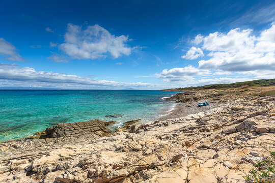 Croatia, Istria, view of coast near Liznjan