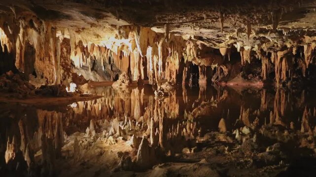 Dream Lake with reflections of stalactites in Luray Caverns, Virginia