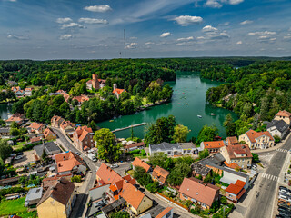 Łagów Lubuskie Polska lato Dron panoramicznie © Rakowsky Films