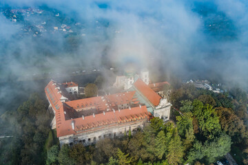 Kraków Tyniec Opactwo we mgle Dron  © Rakowsky Films