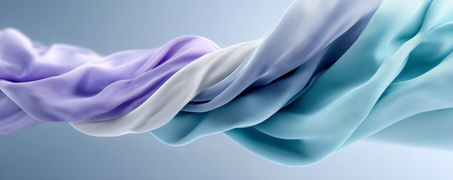 Mental Wellness and Mindfulness &mdash; Soft Flowing Pastel Gradients in Aqua, Lavender and Sky Blue


