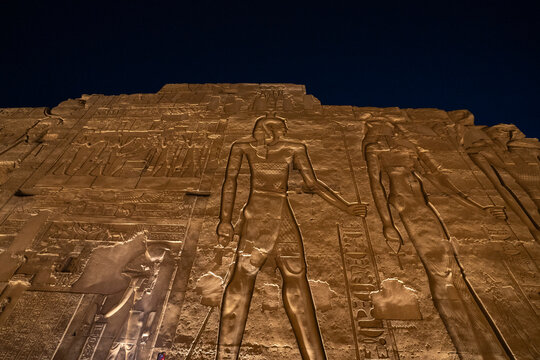 Temple of Kom Ombo, dedicated to the crocodile god Sobek and the falcon god Horus, Egypt,