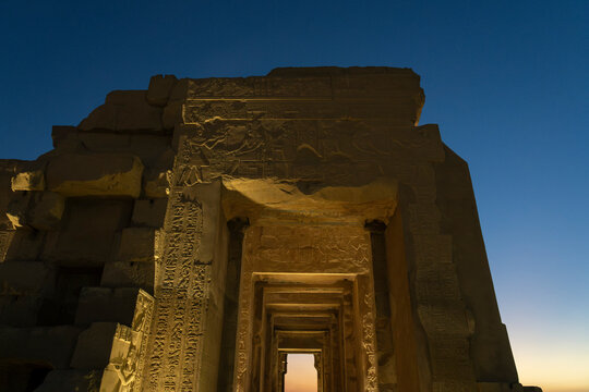 Temple of Kom Ombo, dedicated to the crocodile god Sobek and the falcon god Horus, Egypt,