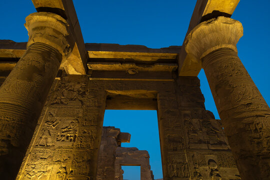 Temple of Kom Ombo, dedicated to the crocodile god Sobek and the falcon god Horus, Egypt,