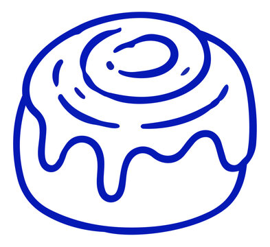 Cinnamon roll with cream glaze bakery