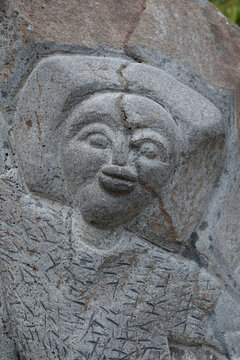 International slave route monument in Le Morne, Mauritius. Slave woman