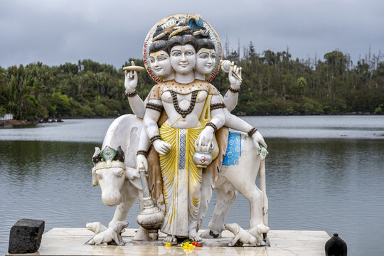 Lord Shiva hindu temple, Grand Bassin, MauritiusDattatreya, symbol of divine trinity