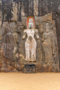 View of Buduruwagala Rock Carvings, Wellawaya, Sri Lanka