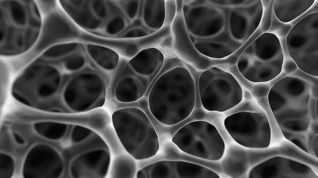 Abstract Organic Network Structure Macro Close-up