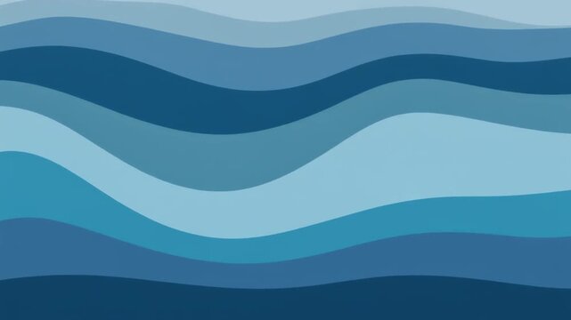 Flowing abstract graphic composition featuring layered undulating bands of varying shades of serene blues and aquamarines creating a calming visual texture suitable for digital design elements