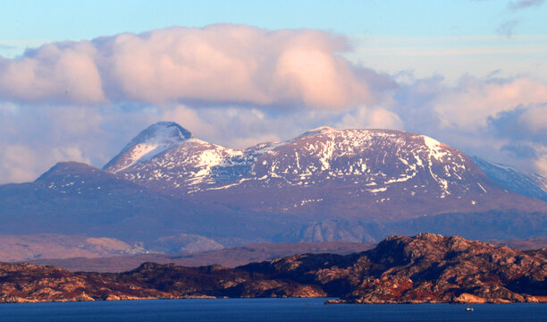 Assynt Mountains from Isle of Skye, Highlands, Scotland